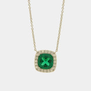 Collana in Metallo quadrato verde