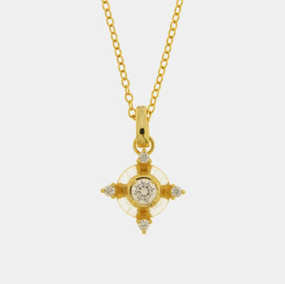 Collana in Metallo croce gialla