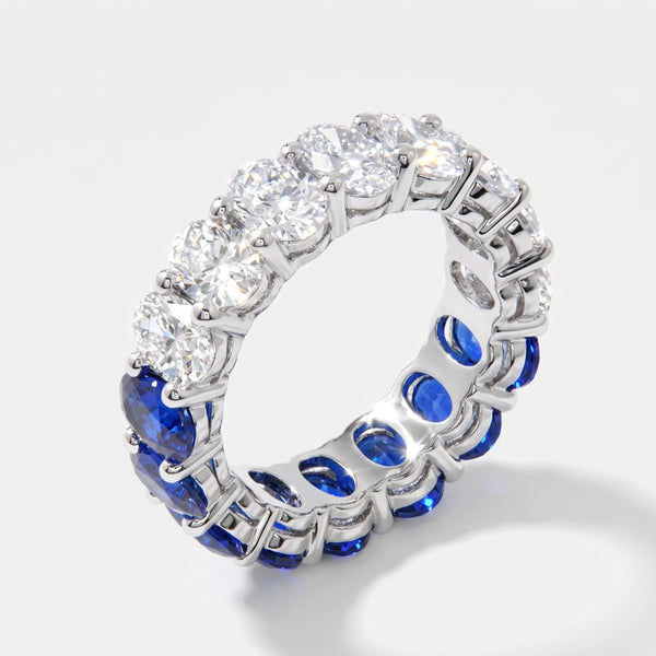 Anello in Metallo pavè blu - BYSIMON gioielli
