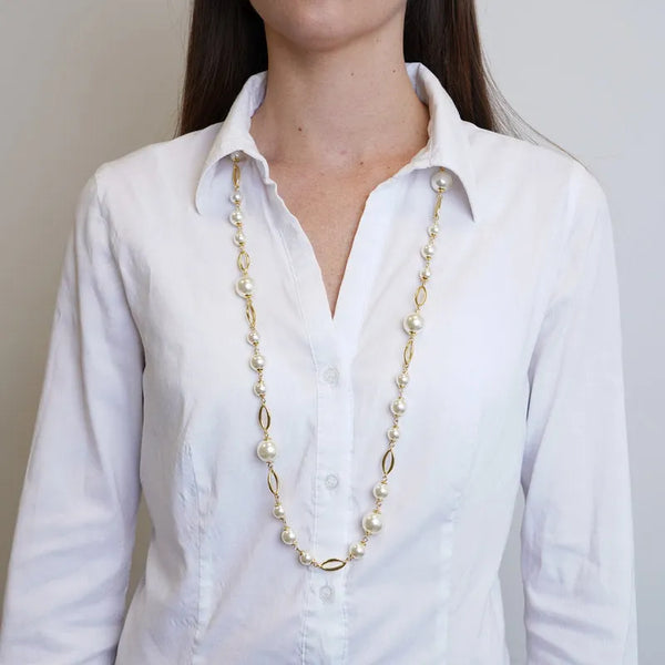 Collana in Metallo con perle - BYSIMON gioielli