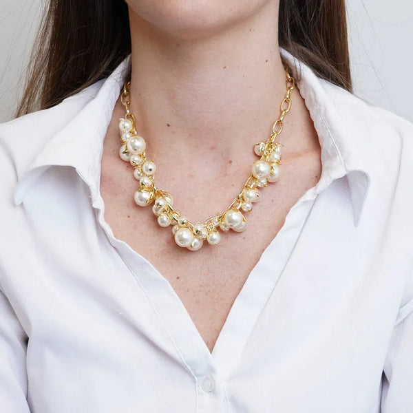 Collana in Metallo con perle - BYSIMON gioielli