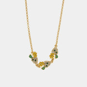 Collana in Metallo con fichi d'india impreziosito da pietre colorati