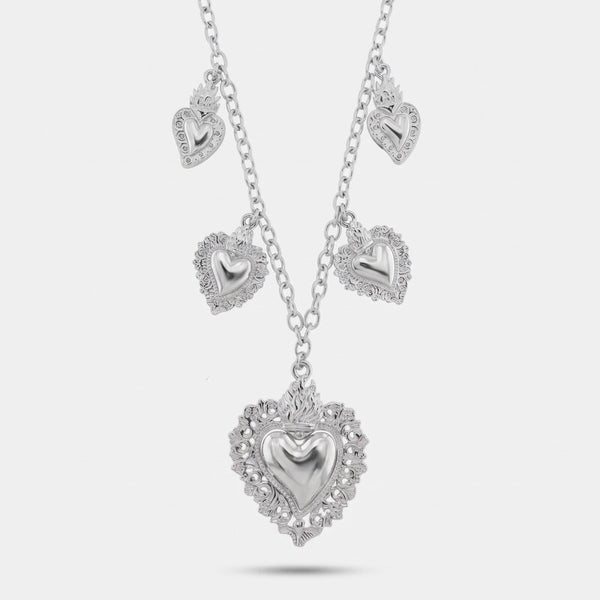 Collana in Metallo cuore sacro ex voto - BYSIMON gioielli