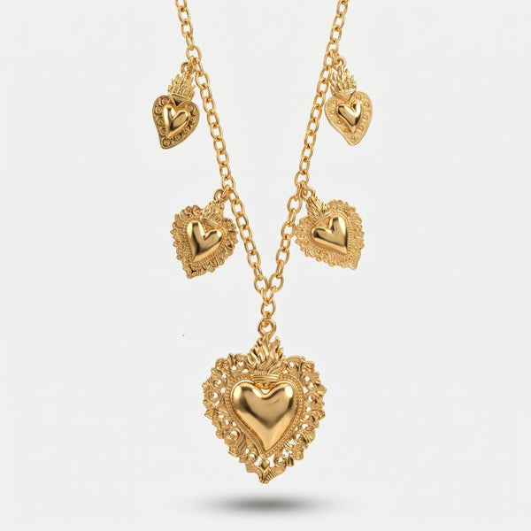 Collana in Metallo cuore sacro ex voto - BYSIMON gioielli