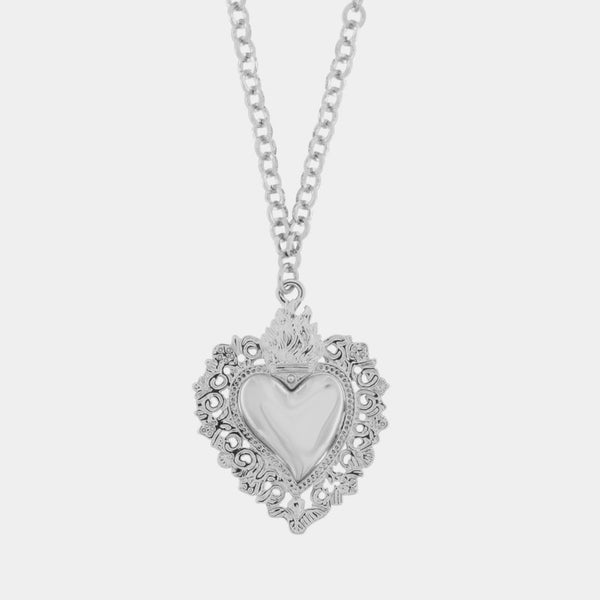 Collana in Metallo cuore sacro AMONAPOLI - gioiello BySimon