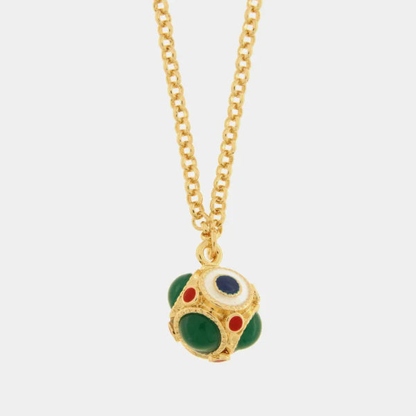 Collana in Metallo cubo verde - BYSIMON gioielli
