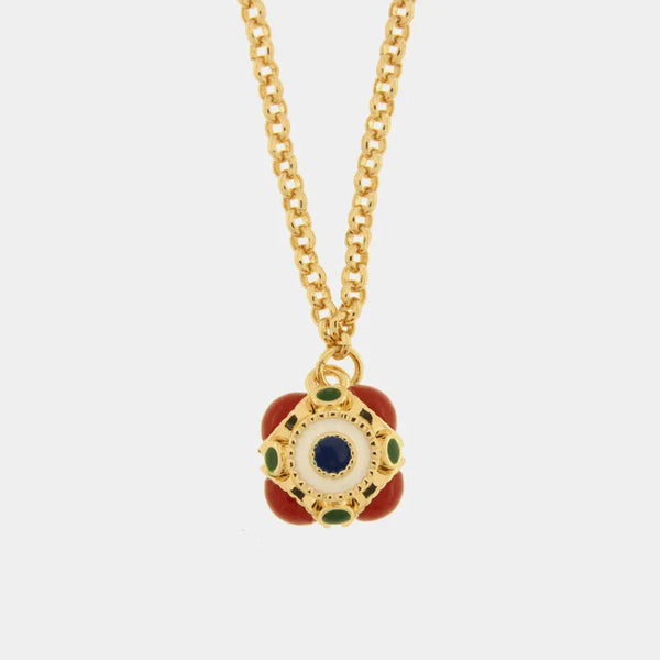 Collana in Metallo cubo rosso - BYSIMON gioielli