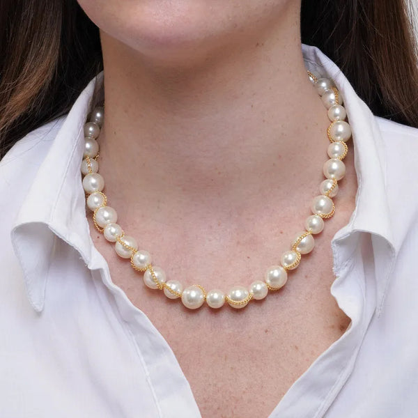 Collana in Metallo con perle - BYSIMON gioielli