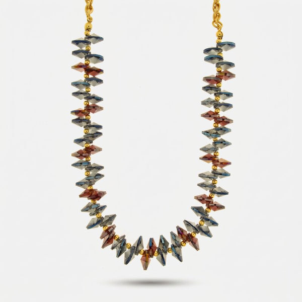 Collana in Metallo cristalli blu AMOVENEZIA - gioiello BySimon