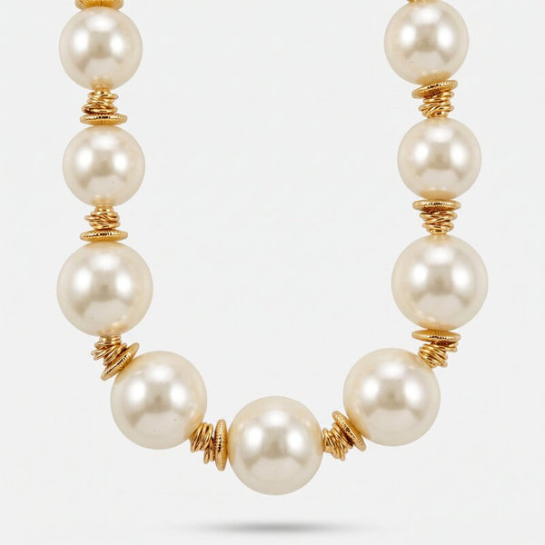Collana in Metallo perle grandi - BYSIMON gioielli