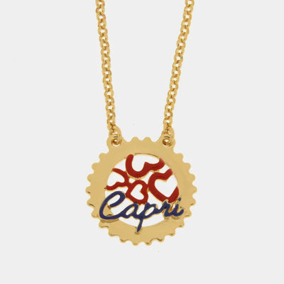 Collana in Metallo cuori rossi e Capri - BYSIMON gioielli