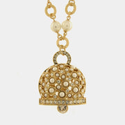 Collana in Metallo campana grande pendente con perle - BYSIMON gioielli