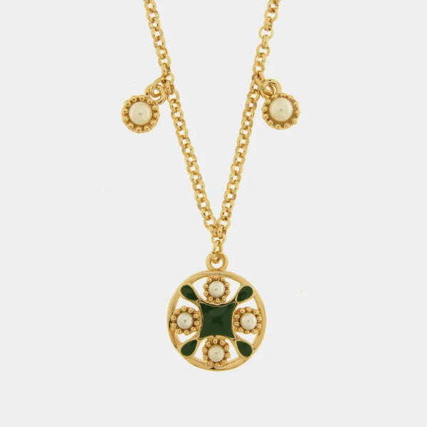 Collana in Metallo maiolica verde - BYSIMON gioielli