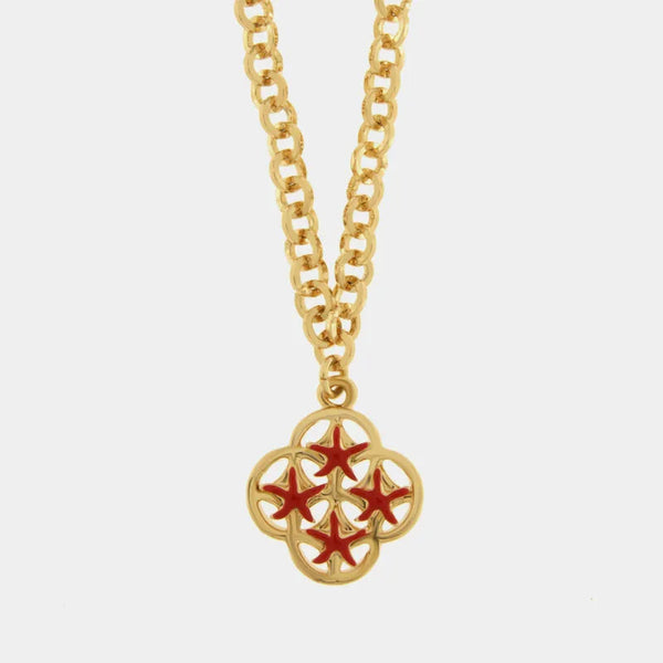 Collana in Metallo maiolica rossa - BYSIMON gioielli