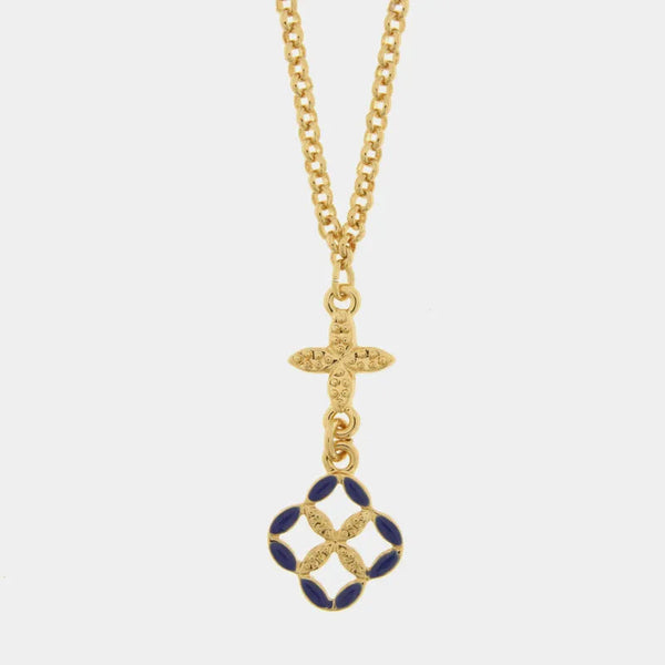 Collana in Metallo maiolica blu - BYSIMON gioielli