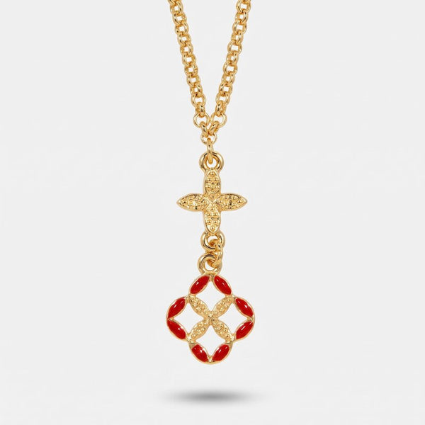Collana in Metallo maiolica rossa - BYSIMON gioielli