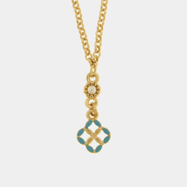 Collana in Metallo maiolica azzurra - BYSIMON gioielli