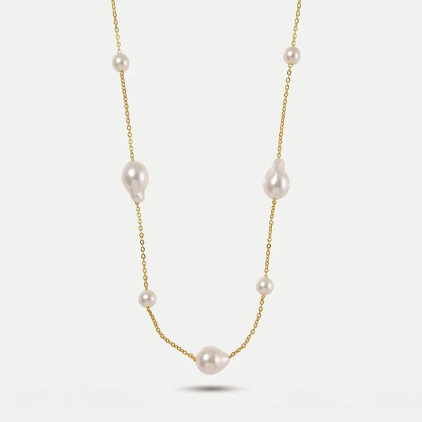 Collana in Metallo catena sfere varie forme