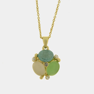 Collana in Metallo con pietre e cristalli