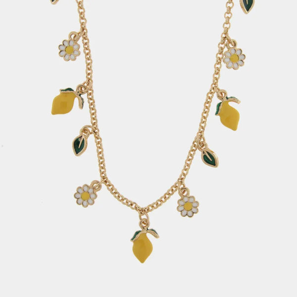 Collana con limoni arance e margherite | gioielli di Sicilia | BYSIMON