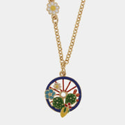 Collana in Metallo con margherita e ruota di