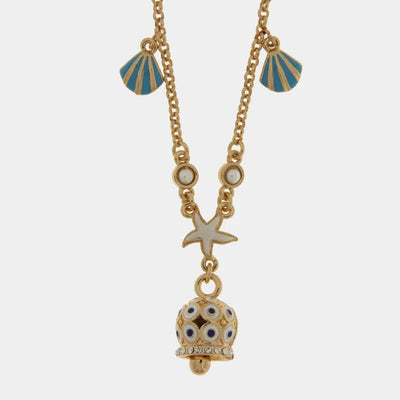 Collana con stella marina conchiglie e campanella | gioielli con conchiglie | BYSIMON