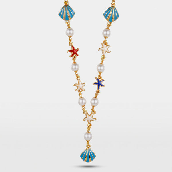 Collana con stelle marine e conchiglie | collane conchiglia | BYSIMON