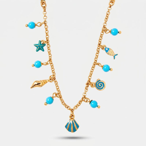 Collana in Metallo con simboli marini pendenti BYS - gioiello BySimon