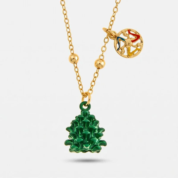 Collana in Metallo con Pigna Verde
