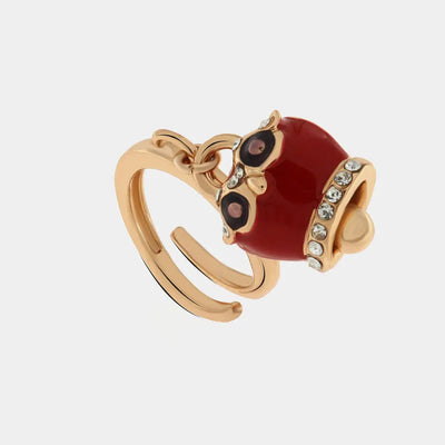 Anello con campanella a gufo portafortuna | regalo di laurea originale | BYSIMON