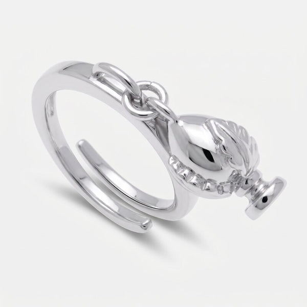 Anello pumo pugliese silver | gioielli pugliesi portafortuna | BYSIMON