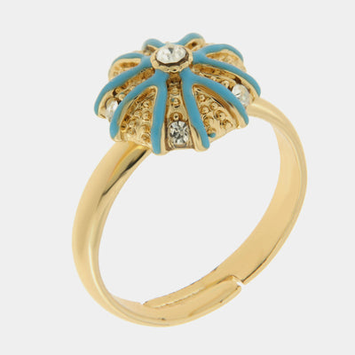Anello in Metallo con riccio turchese - BYSIMON gioielli