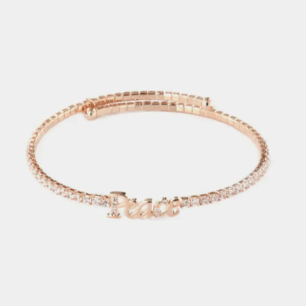 Bracciale in Metallo con scritta ?PEACE