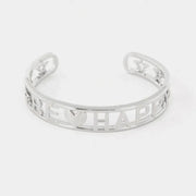 Bracciale in Metallo con scritta BE HAPPY