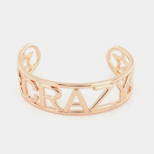 Bracciale in Metallo con scritta CRAZY