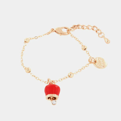 Bracciale con campanella portafortuna rossa | ciondolo per laurea | BYSIMON