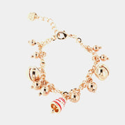 Bracciale in Metallo con sonagli e ciondolo natalizio