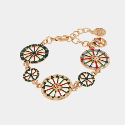 Bracciale in Metallo con ruote del carretto siciliano impreziosite da smalti colorati SICILY - gioiello BySimon