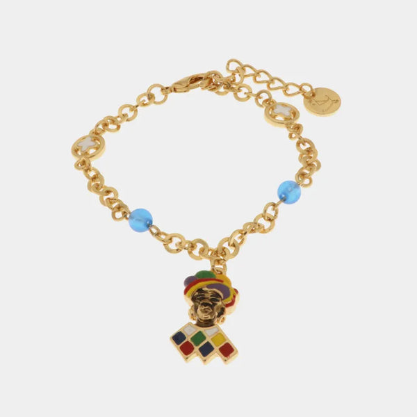 Metal bracelet with moretto of Venice