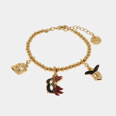 Metal bracelet with Venetian masks
