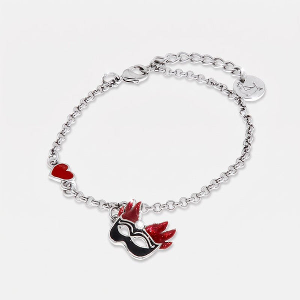 Bracciale in Metallo con maschera veneziana - BYSIMON gioielli