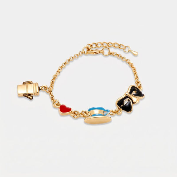 Bracciale in Metallo con caffe, tazzina e maschera AMONAPOLI - gioiello BySimon