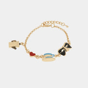 Bracciale in Metallo con caffe, tazzina e maschera