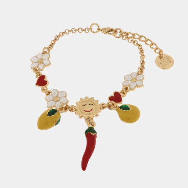 Bracciale in Metallo con limoni - BYSIMON gioielli