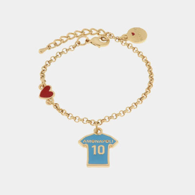 Bracciale in Metallo con maglia del napoli AMONAPOLI - gioiello BySimon