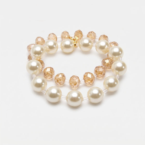 Bracciale in Metallo con perle - BYSIMON gioielli