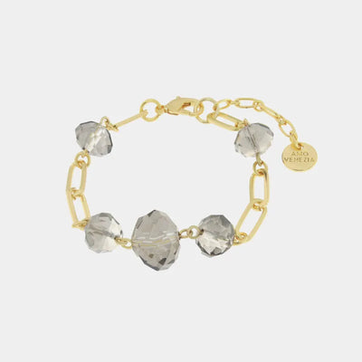 Bracciale in Metallo a catena con pietre - BYSIMON gioielli