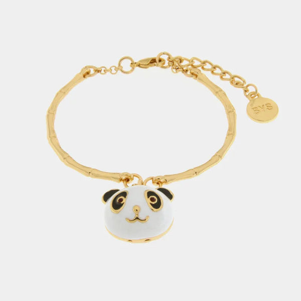 Bracciale in Metallo con ciondolo a forma di panda - BYSIMON gioielli