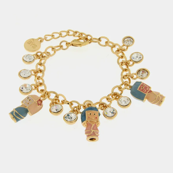 Bracciale in Metallo con pendenti geisha - BYSIMON gioielli