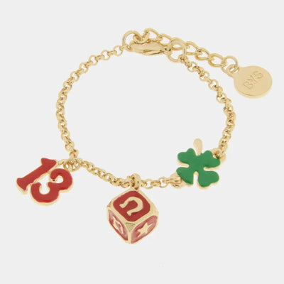 Metal Bracelet with Lucky Dice